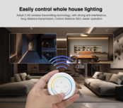 LED draadloze wanddimmer 4 zone voor Dual white - Miboxer S1W+