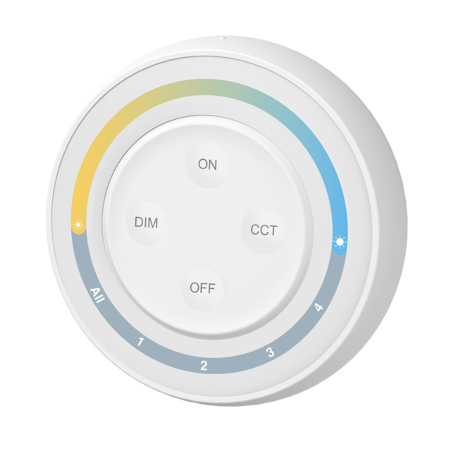 LED draadloze wanddimmer 4 zone voor Dual white - Miboxer S1W+