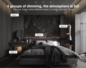 LED draadloze wanddimmer 4 zone voor Dual white - Miboxer S1W+