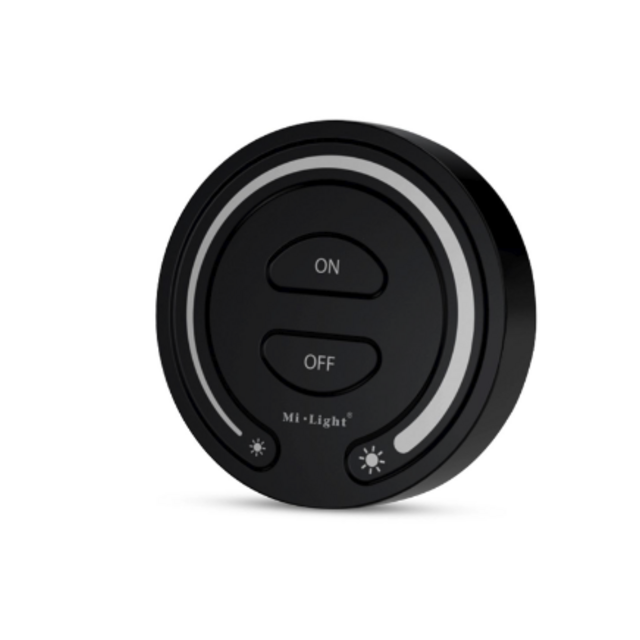 LED wanddimmer – Draadloos 1 zone - Rond model zwart - FUT087B