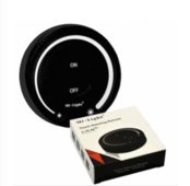 LED wanddimmer – Draadloos 1 zone - Rond model zwart - FUT087B