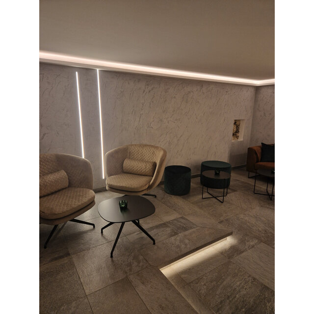 LED gips profiel inclusief klikafdekking 13,5mm x 77mm - GIPS200