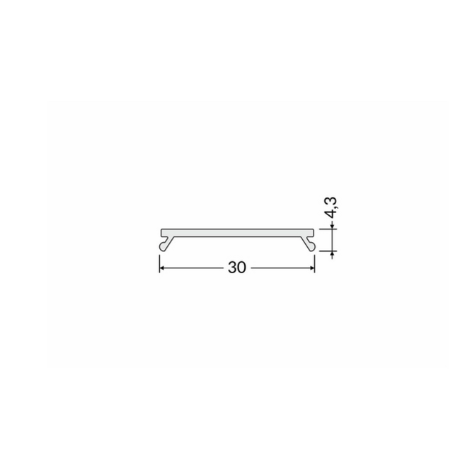 20 meter Losse LED profiel klikafdekking - Zwart - XL11ALU, XL11WIT, XL11ZWART