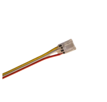 Dual white COB LED strip connector 1 zijdig – soldeervrij – klik connector 10mm - IP20