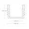 Luksus LED profielen LED profiel inclusief klikafdekking 16,8mm x 13,01mm - 02ALU