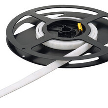 Led strip in siliconenslang, Häfele Loox5 led 2099 12 V 2-pol. (monochroom) straling naar de zijkant, voor groef 4 x 10 mm, 120 leds/m, 9,6 W/m, IP44