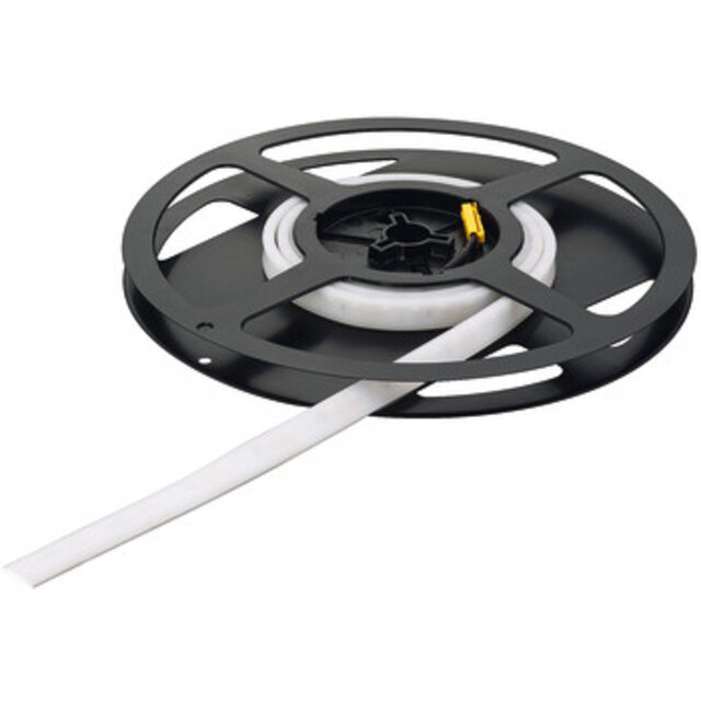 Led strip in siliconenslang, Häfele Loox5 led 2099 12 V 2-pol. (monochroom) straling naar de zijkant, voor groef 4 x 10 mm, 120 leds/m, 9,6 W/m, IP44