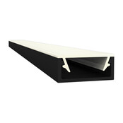 Zwart LED profiel inclusief klikafdekking 15 x 6mm - 301ZWART