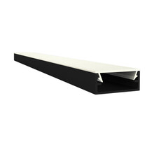 Zwart LED profiel inclusief klikafdekking 15 x 6mm - 301ZWART