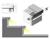 LED tegel en stuc profiel inclusief afdekking 39,7mm x 24mm - Tegel10