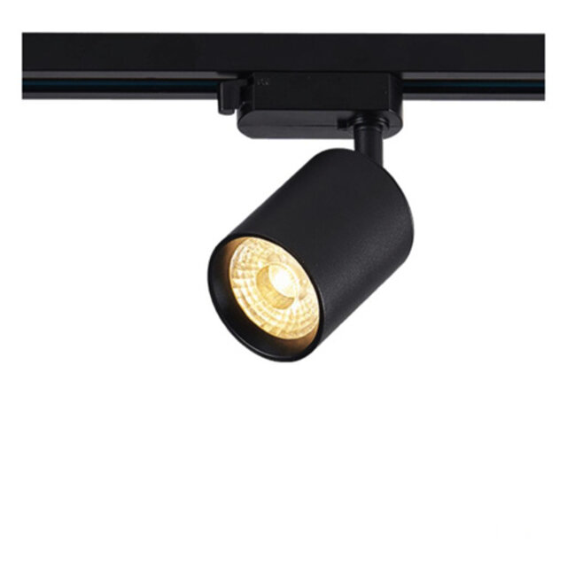 1- fase rail spot Zwart 10W 38° - PANDA - 2700/3000/4000K