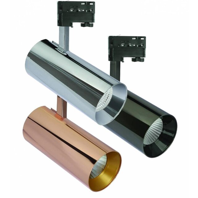 3- fase rail spot metallic zwart 19W 36° - KARLEY