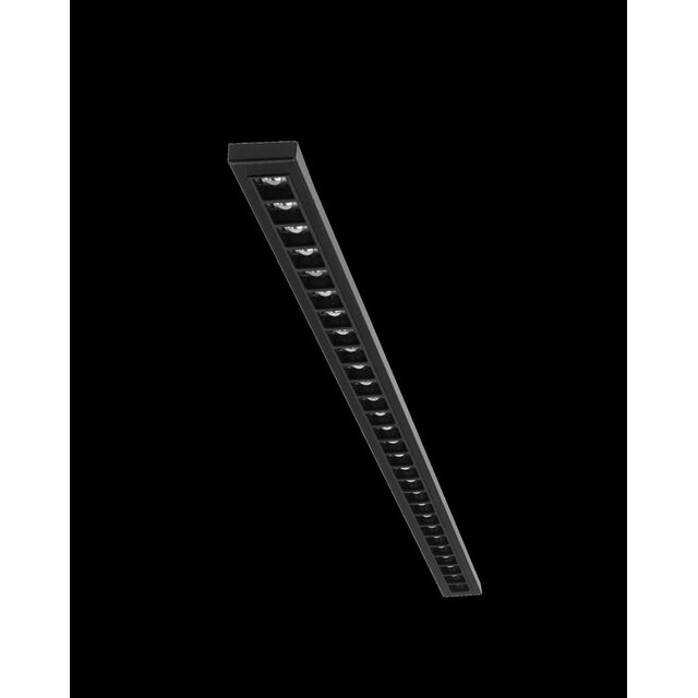 3-FASE instelbare lineaire LED lijn 56cm zwart 120 graden bundel - IRIS56ZWART