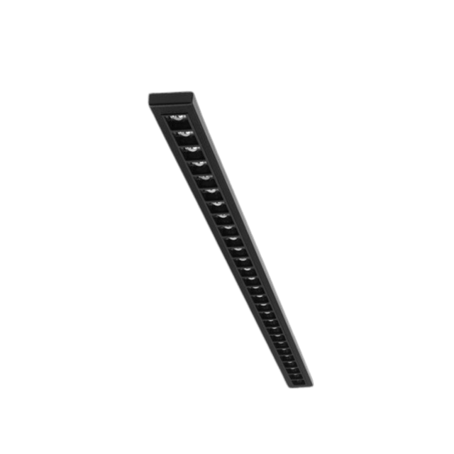 3-FASE instelbare lineaire LED lijn 56cm zwart 120 graden bundel - IRIS56ZWART