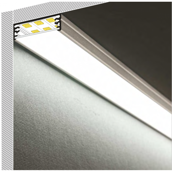 Luksus LED profielen Zwart LED XL profiel 32mm x 11 mm – XL24ZWART