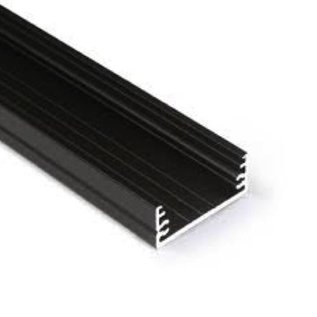 Zwart extra breed LED XL profiel 32mm x 11 mm – XL24ZWART