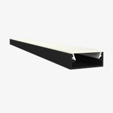 Zwart LED profiel inclusief klikafdekking 20 x 8,84mm - 304ZWART