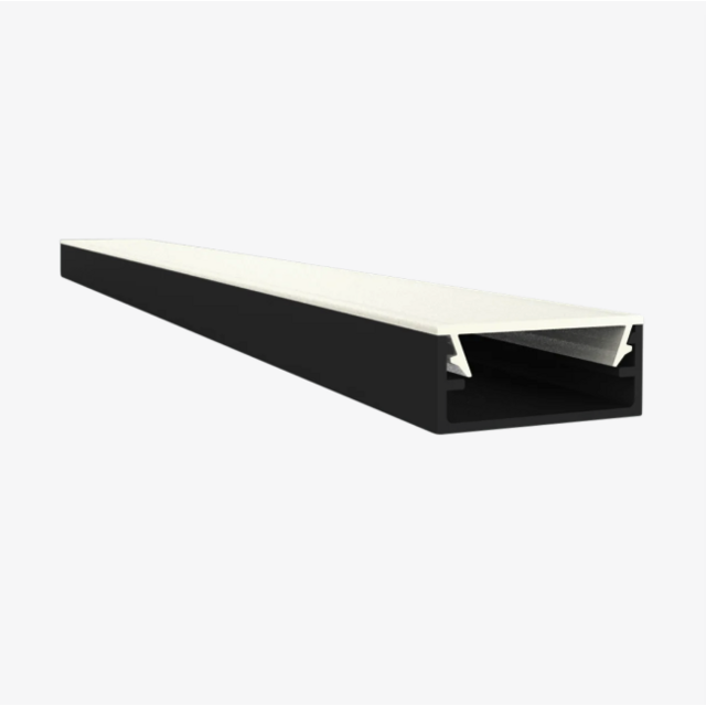 Zwart LED profiel inclusief klikafdekking  20 x 8,84mm mm - 304ZWART