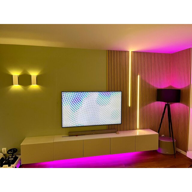 Zwart LED profiel inclusief afdekking 12mm x 12mm - SLIM200ZWART