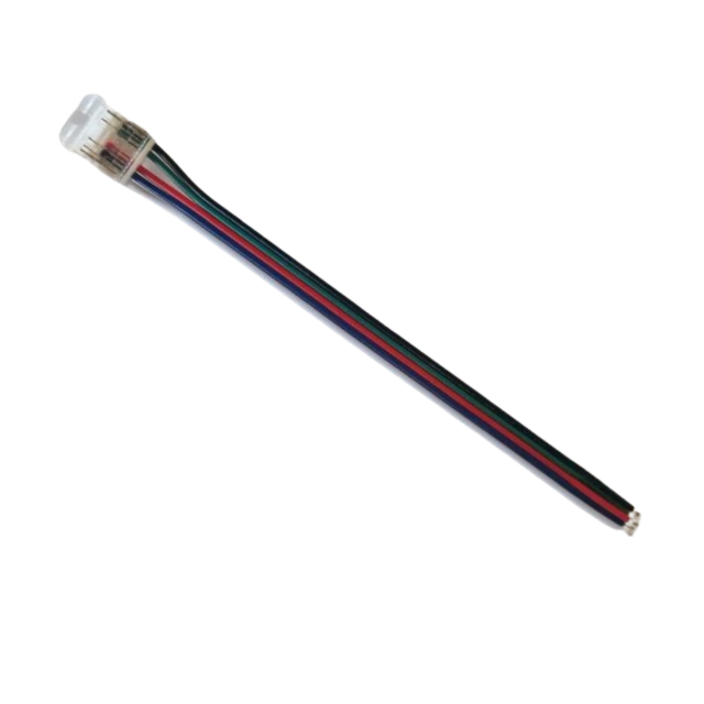 RGBW/RGBWW COB LED strip connector 1 zijdig – soldeervrij – klik connector – 12mm  - IP20