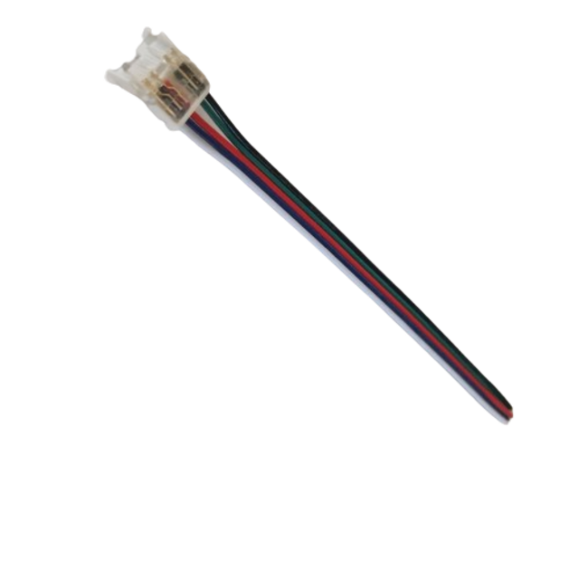RGBW/RGBWW COB LED strip connector 1 zijdig – soldeervrij – klik connector – 12mm  - IP20
