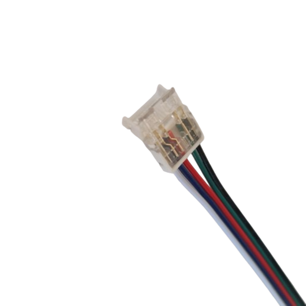 Luksus LED connectoren  RGBW/RGBWW COB LED strip connector 2 zijdig – soldeervrij – klik connector – 10mm