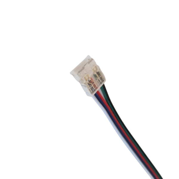 Luksus LED connectoren  RGBW/RGBWW COB LED strip connector 2 zijdig – soldeervrij – klik connector – 12mm