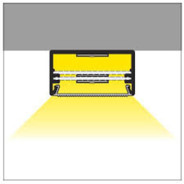 Luksus LED profielen Wit LED profiel XL inclusief afdekking 53mm x 28mm - XL50WIT