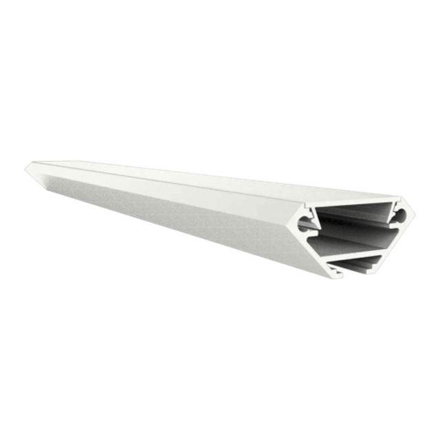 Wit LED hoekprofiel inclusief afdekking 27.05 x 12.35 mm - 323WIT