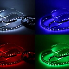 RGB LED strip 14.4W 840LM 60LED p/m 24VDC IP20 - 5 meter