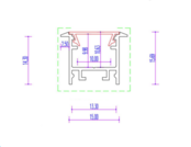 Wit LED inbouw profiel inclusief klikafdekking 15mm x 15.69mm - 303WIT
