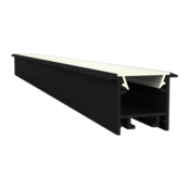 Zwart LED inbouw profiel inclusief klikafdekking 15mm x 15.69mm - 303ZWART