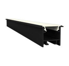 Zwart LED inbouw profiel inclusief klikafdekking 15mm x 15.69mm - 303ZWART