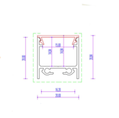 LED profiel inclusief opaal klikafdekking - 20mm x 20mm - 318ALU