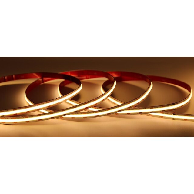 BASIC COB LED strip extra warm wit 2700K 8W 800LM 320 LED’s p/m 24VDC IP20 - 5 meter