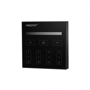 Zwarte LED wanddimmer voor enkel kleurige LED – Draadloos - B1-B