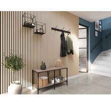 Akoestische wandpaneel 260 x 30 cm - Eiken - 2 stuks