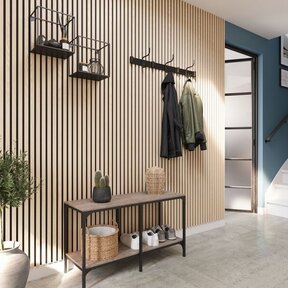 Akoestische wandpaneel 260 x 30 cm - Eiken - 2 stuks