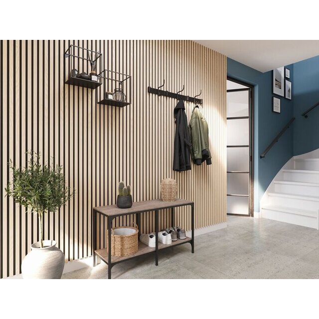 Akoestische wandpaneel 260 x 30 cm - Eiken - 2 stuks