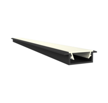 Zwart LED inbouw profiel inclusief klikafdekking 15mm x 6mm - 308ZWART
