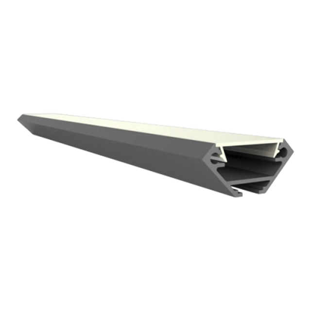 LED hoekprofiel inclusief afdekking 27.05 x 12.35 mm - 323ALU