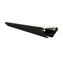 Zwart LED hoekprofiel inclusief afdekking 27.05 x 12.35 mm - 323ZWART