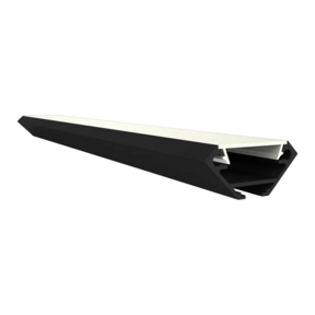 Zwart LED hoekprofiel inclusief afdekking 27.05 x 12.35 mm - 323ZWART