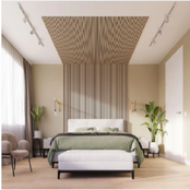 Akoestische wandpaneel 260 x 30 cm - Eiken - 2 stuks