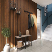 Akoestische wandpaneel 260 x 30 cm - Walnoot - 2 stuks