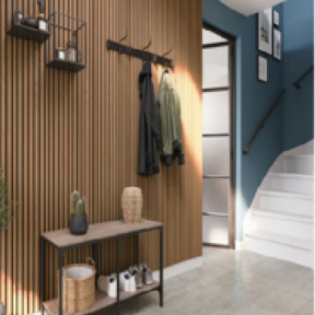 Akoestische wandpaneel 260 x 30 cm  - bronze eiken - 2 stuks