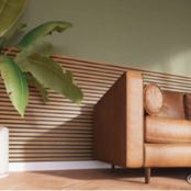 Akoestische wandpaneel 260 x 30 cm  - bronze eiken - 2 stuks