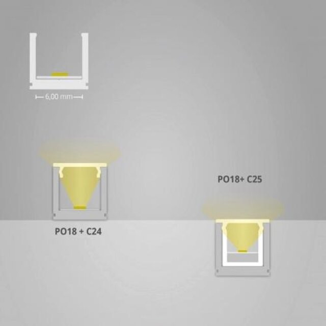 Zwart LED profiel inclusief opaal klikafdekking 7,8mm x 7mm - SLIM06ZWART