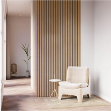 akoestische natuurlijk eiken wandpaneel 260x30 cm, 2 stuks