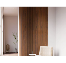 akoestische walnoot eiken wandpaneel 260x30 cm, 2 stuks